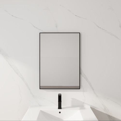 Glass Black Bathroom Mirror Black 1