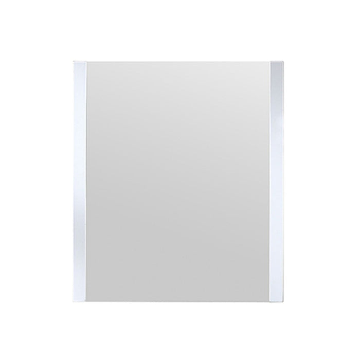 Volez White Glass Bathroom Mirror
