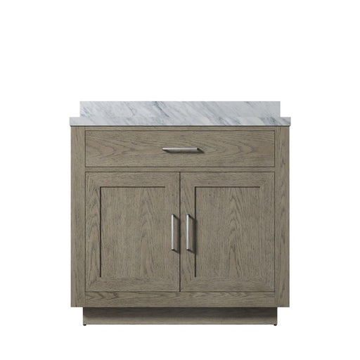 Abbey Grey Oak Wood Bathroom Vanity