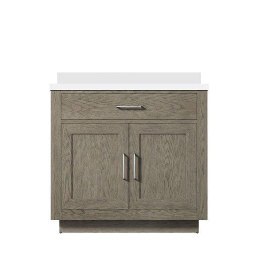 Abbey Grey Oak Wood Bathroom Vanity