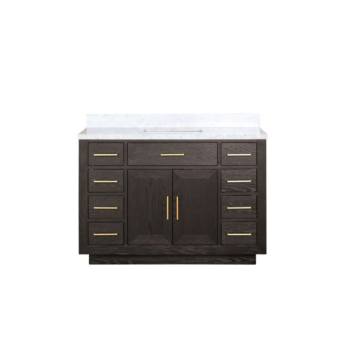 Abbey Brown Oak Wood Bathroom Vanity