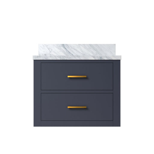 Castor Blue Wood Bathroom Vanity