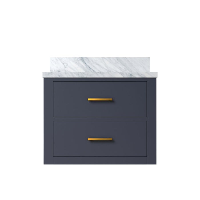 Castor Blue Wood Bathroom Vanity