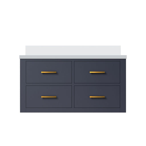 Castor Blue Wood Bathroom Vanity