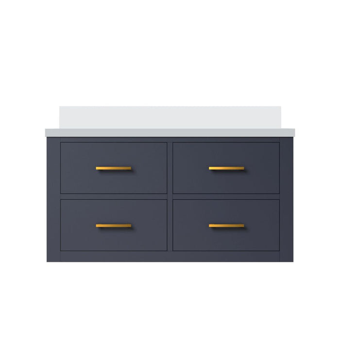 Castor Blue Wood Bathroom Vanity