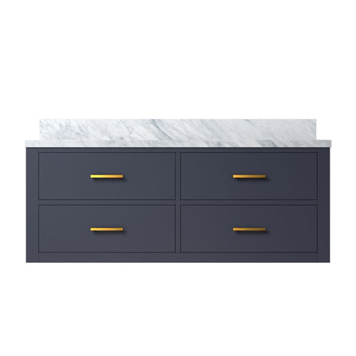 Castor Blue Wood Bathroom Vanity