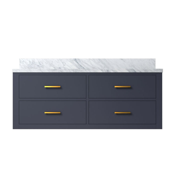 Castor Blue Wood Bathroom Vanity