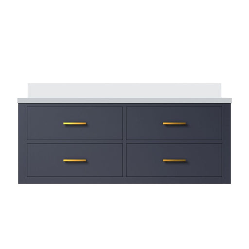 Castor Blue Wood Bathroom Vanity