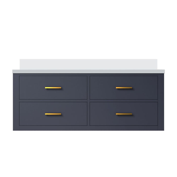 Castor Blue Wood Bathroom Vanity