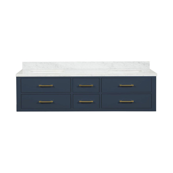 Castor Blue Wood Bathroom Vanity