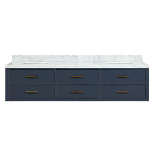 Castor Blue Wood Bathroom Vanity