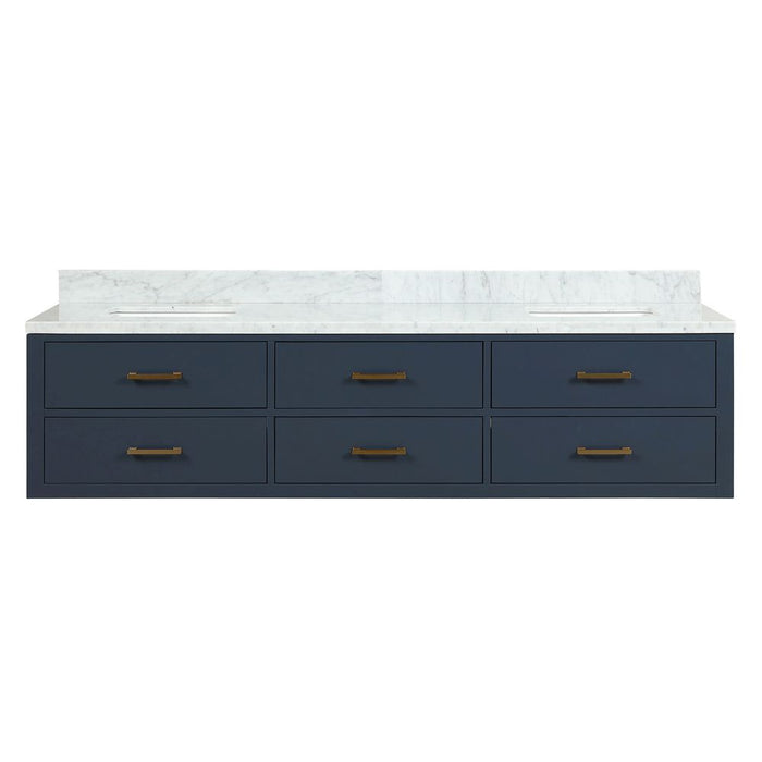 Castor Blue Wood Bathroom Vanity