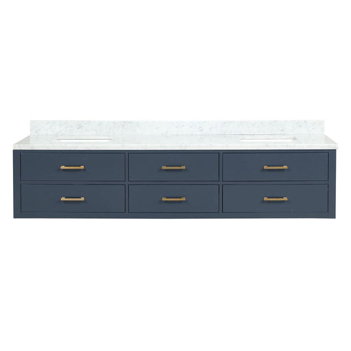 Castor Blue Wood Bathroom Vanity