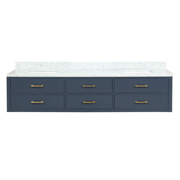 Castor Blue Wood Bathroom Vanity