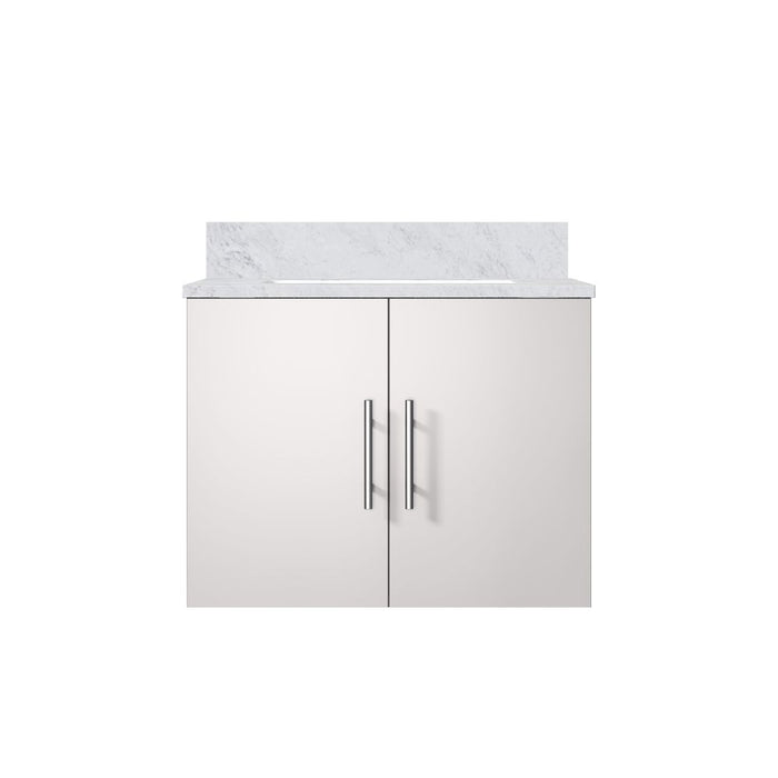 Geneva Glossy White Wood Bathroom Vanity