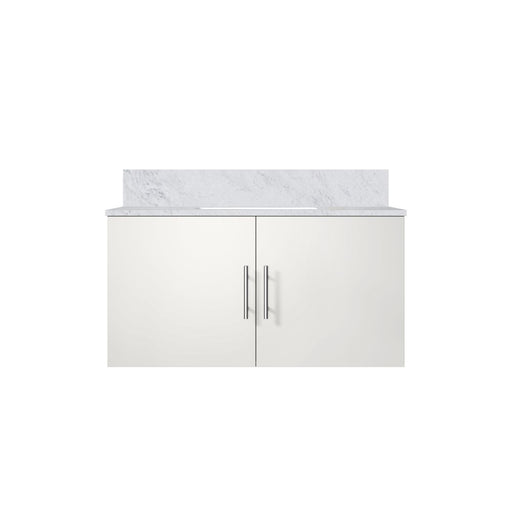 Geneva Glossy White Wood Bathroom Vanity