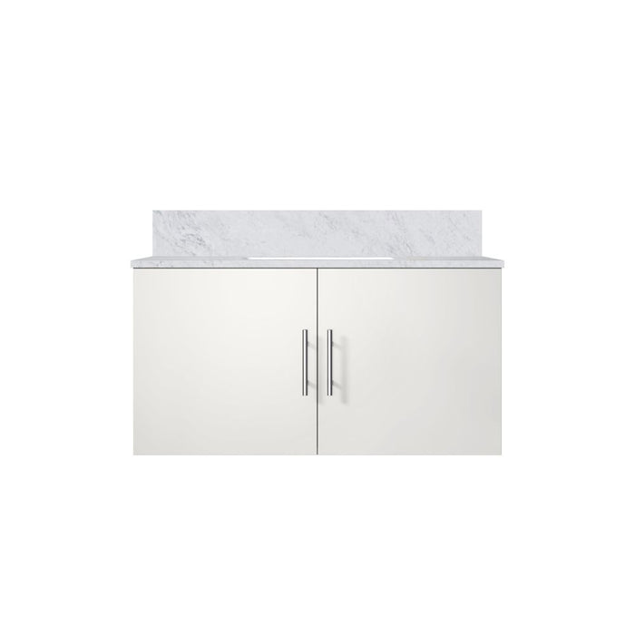 Geneva Glossy White Wood Bathroom Vanity