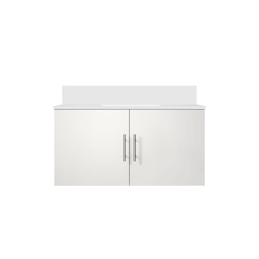 Geneva Glossy White Wood Bathroom Vanity
