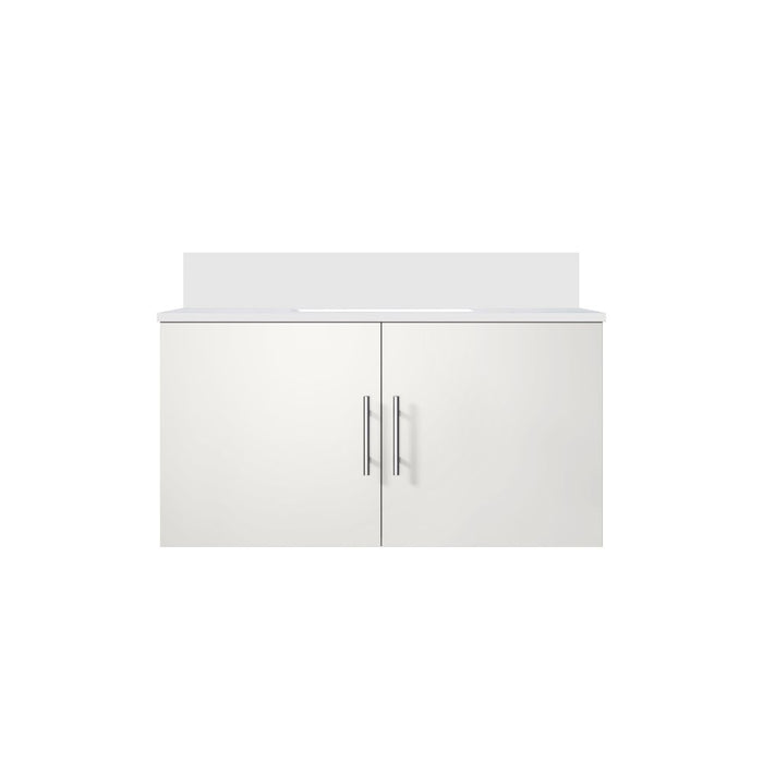 Geneva Glossy White Wood Bathroom Vanity