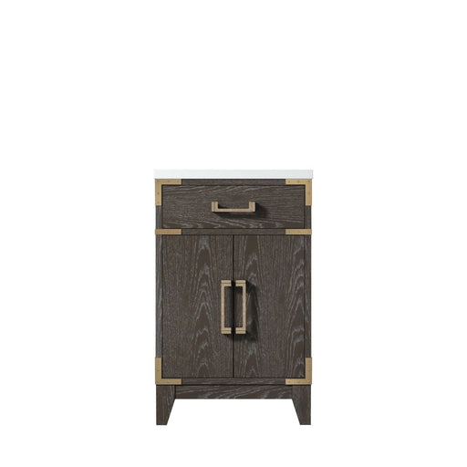 Laurel Brown Oak Wood Bathroom Vanity