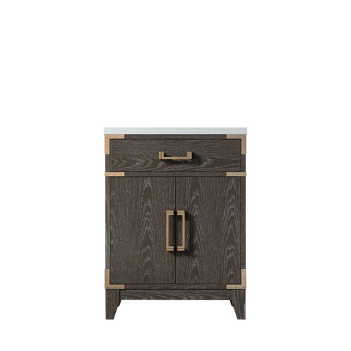 Laurel Brown Oak Wood Bathroom Vanity