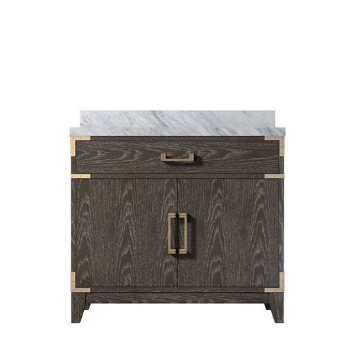 Laurel Brown Oak Wood Bathroom Vanity