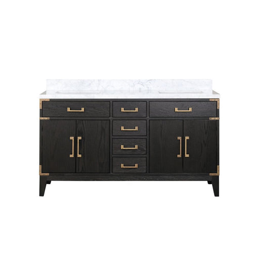 Laurel Black Oak Wood Bathroom Vanity