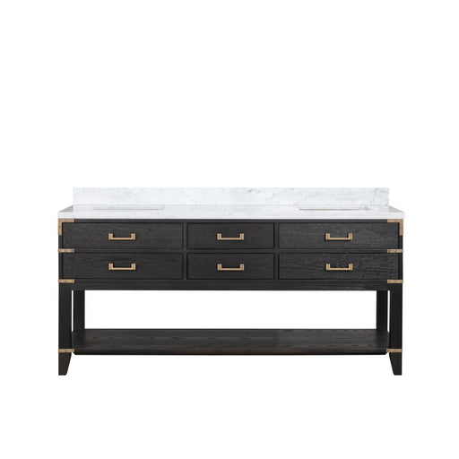Norwalk Black Oak Wood Bathroom Vanity