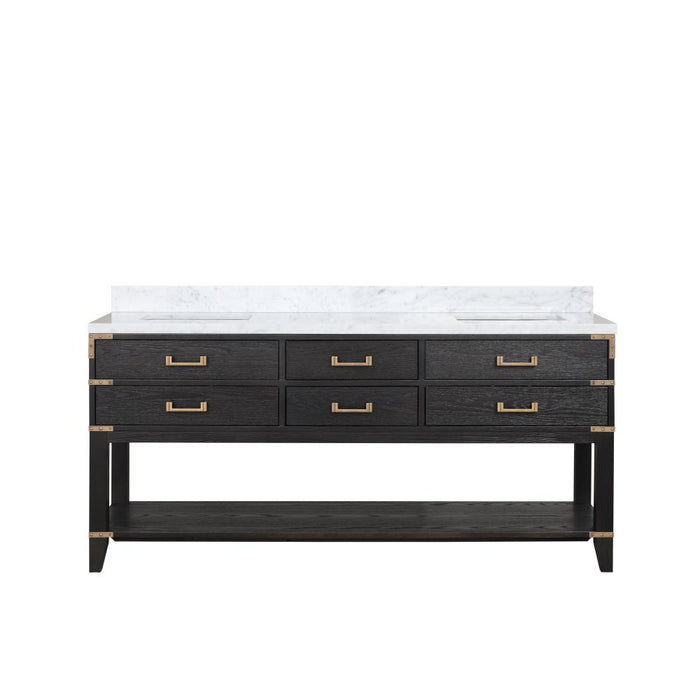 Norwalk Black Oak Wood Bathroom Vanity