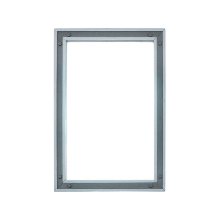Ziva Dark Grey Glass Bathroom Mirror