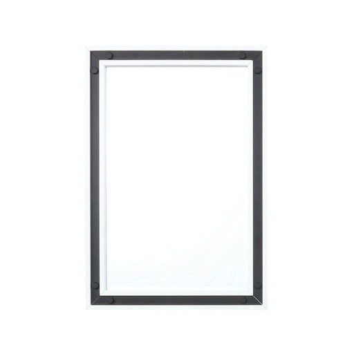 Ziva White Glass Bathroom Mirror