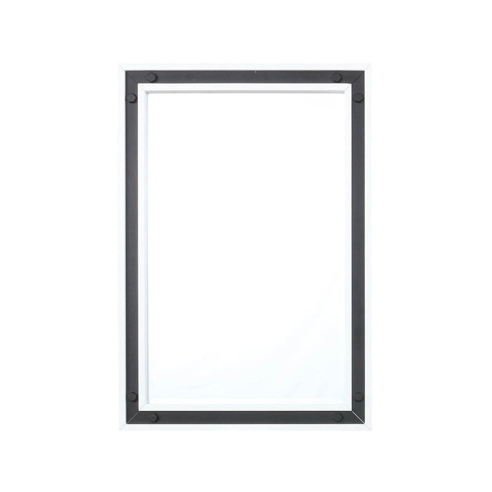 Ziva White Glass Bathroom Mirror
