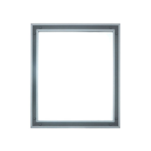 Ziva Dark Grey Glass Bathroom Mirror