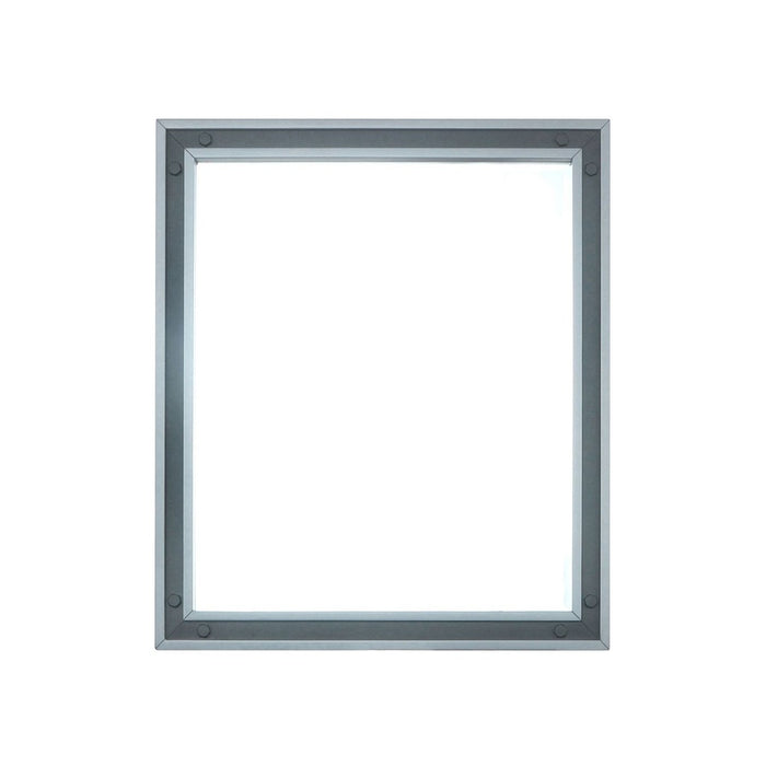 Ziva Dark Grey Glass Bathroom Mirror