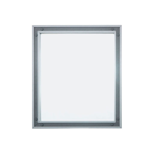 Ziva Dark Grey Glass Bathroom Mirror