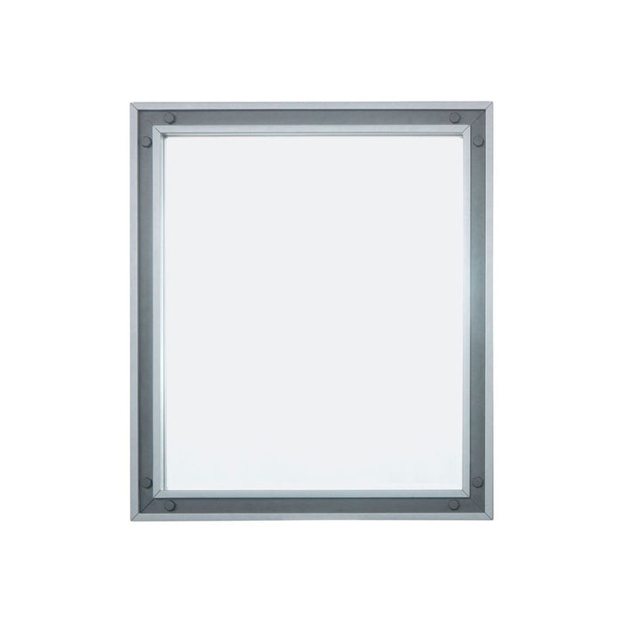 Ziva Dark Grey Glass Bathroom Mirror