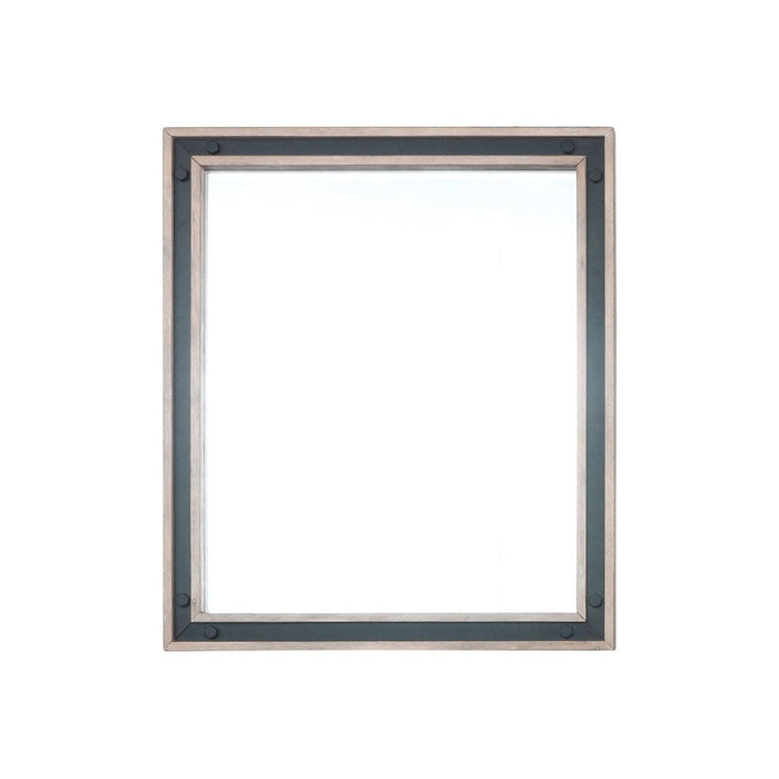 Ziva Rustic Barnwood Glass Bathroom Mirror