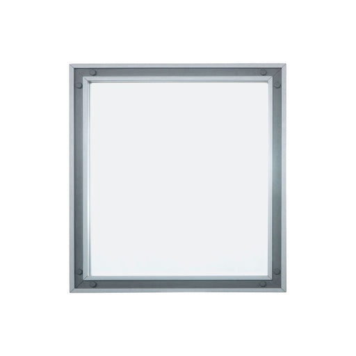 Ziva Dark Grey Glass Bathroom Mirror