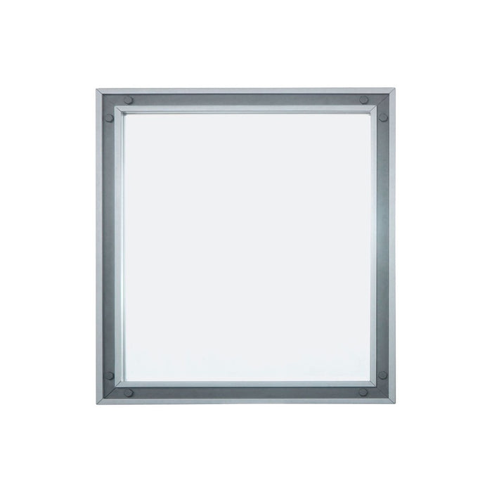 Ziva Dark Grey Glass Bathroom Mirror