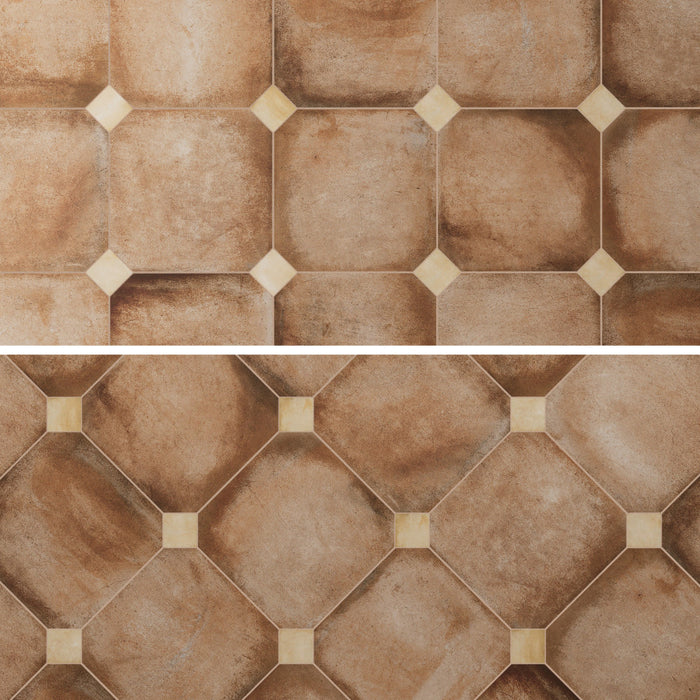 Laverton Porcelain Octagon Natural with Taco Beige Tile Matte 7