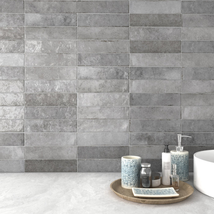 Tribeca Porcelain Studio Grey Whisper Tile Glossy 6