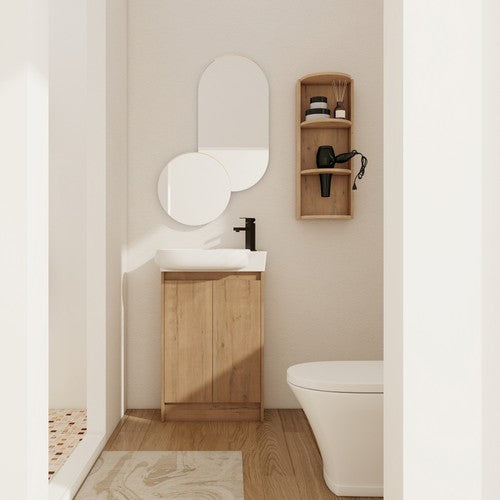 Plywood Imitative Oak Bathroom Vanity Imitative Oak 1
