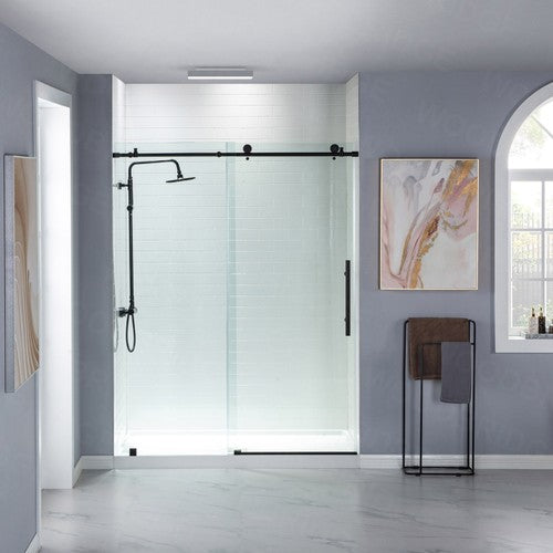 Stainless Steel Matte Black Shower Door Matte Black 1