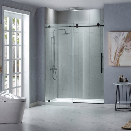 Stainless Steel Matte Black Shower Door Matte Black 4