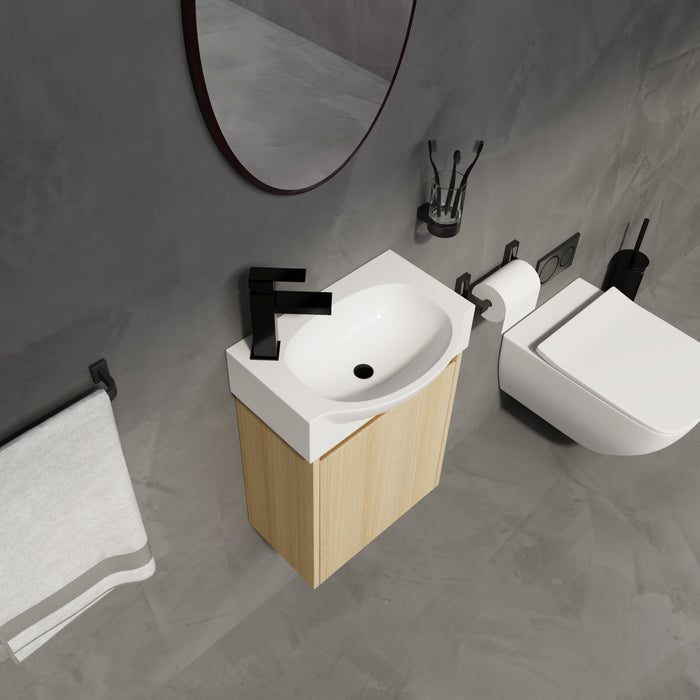 Wood Oak Bathroom Vanity Oak 1