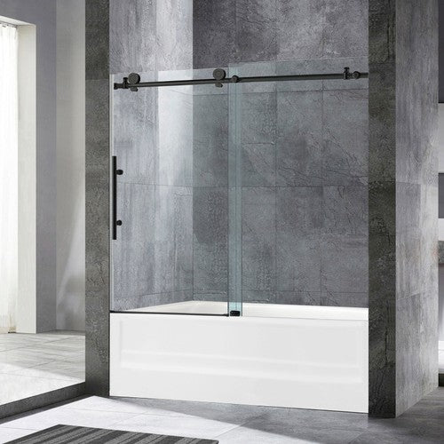Stainless Steel Matte Black Shower Door Matte Black 1