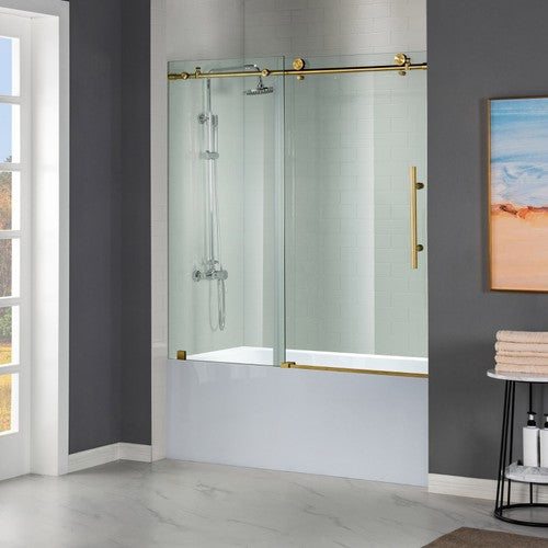 Stainless Steel Brushed Gold Shower Door Brushed Gold 1