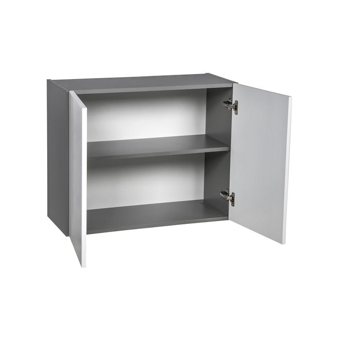Wallkitchens Wood White Glossy Wall Cabinet White Glossy 2