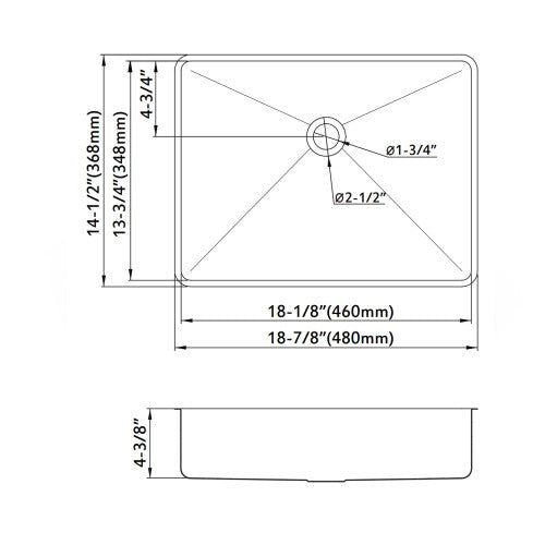 Glossy Stainless Steel Bathroom Sink 5