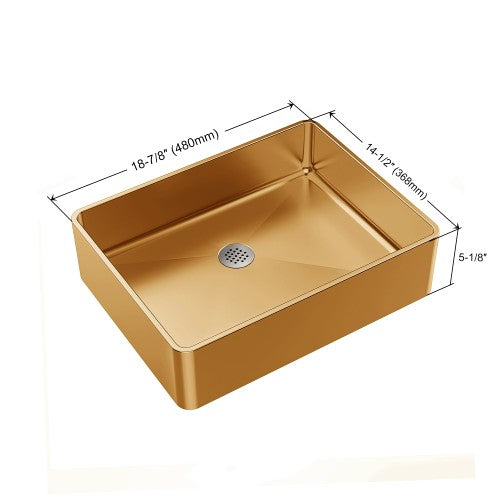 Glossy Stainless Steel Bathroom Sink 4